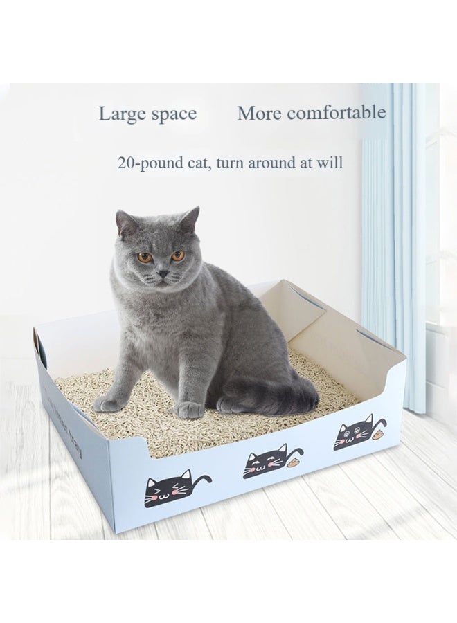 Oldzhan 5pcs disposable paper car litter box for business trips, foster care, travel, thickened, foldable, easy to maintain cat toilet (excluding litter) - Image 3